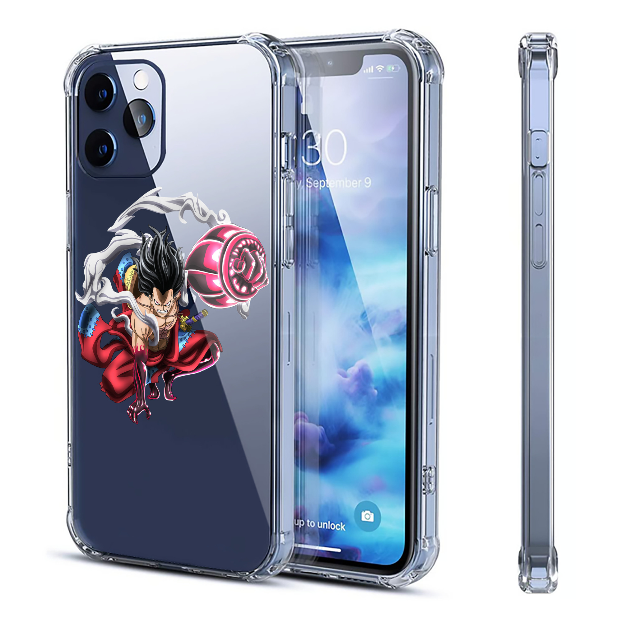 （画像用） ワンピース モンキー・D・ルフィ ONE PIECE Monkey D. Luffy 【iPhone 12シリーズ対応】透明スマホケース（クリアソフトケース）